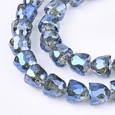 Electroplated Glass Beads EGLA-T016-01-1
