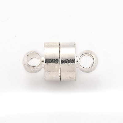 Brass Magnetic Clasps with Loops KK-O134-14S-1