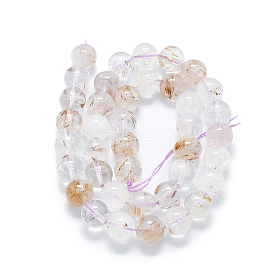 Natural Rutilated Quartz Beads Strands G-K245-A04-05-1