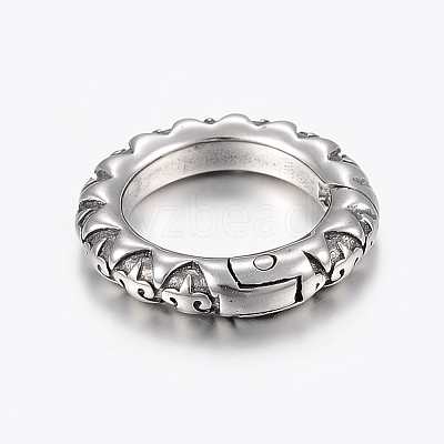 316 Surgical Stainless Steel Spring Gate Rings STAS-K172-51AS-1