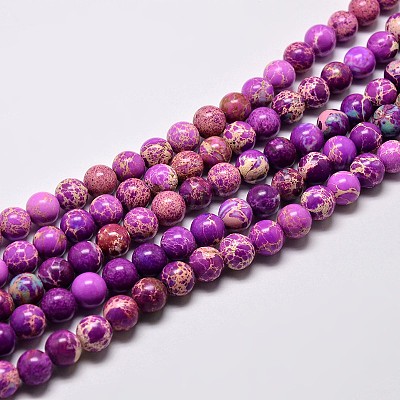Natural Imperial Jasper Beads Strands G-I122-10mm-07-1