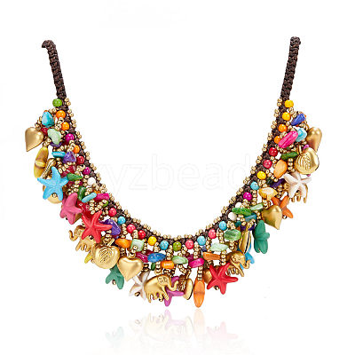 Bib Necklaces JN949B-1