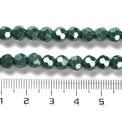 Electroplate Opaque Glass Beads Strands EGLA-A035-P6mm-A06-1