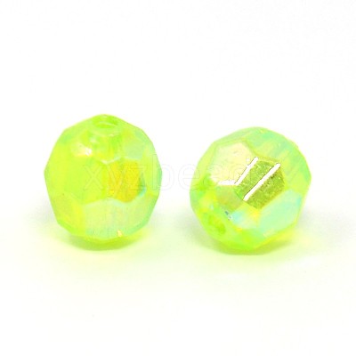 Eco-Friendly Transparent Acrylic Beads TACR-PL642-8mm-35-1