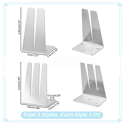 2Pcs 2 Styles Stainless Steel Replacement Blades FIND-GA0004-36-1