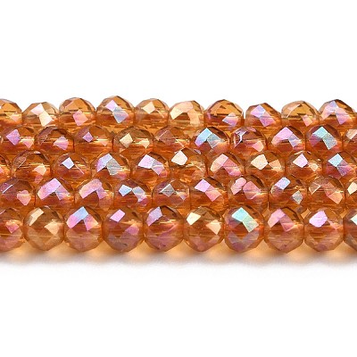 Electroplate Transparent Glass Beads Strands X1-GLAA-H021-01B-FR02-1