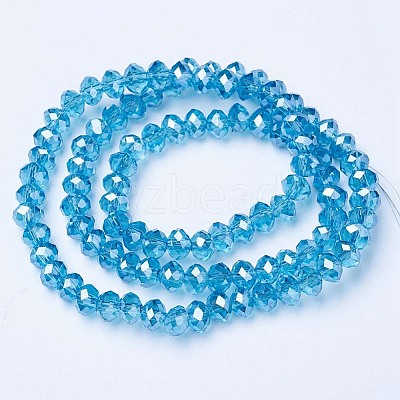 Electroplate Glass Beads Strands EGLA-A034-T4mm-A13-1