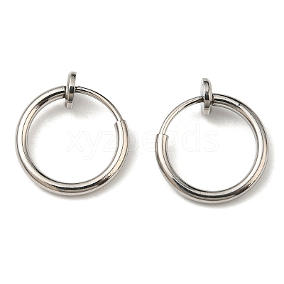Non-Tarnish 304 Stainless Steel Clip-on Earrings EJEW-P232-01P-1
