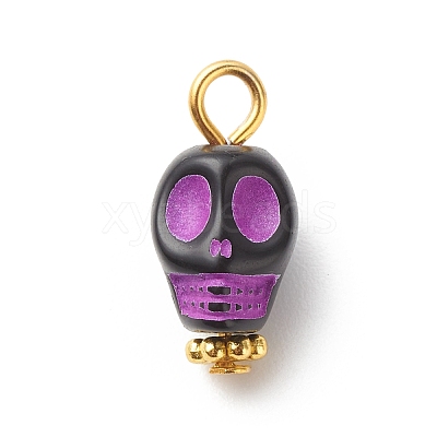 Skull Acrylic Pendants PALLOY-JF01757-02-1