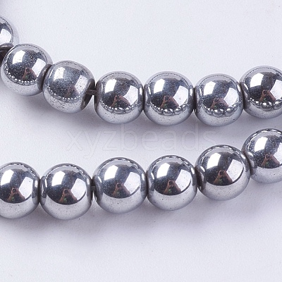 Synthetic Magnetic Hematite Beads Strands G-H1097-1-1