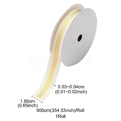 Flat Christmas Theme Polyester Grosgrain Ribbon OCOR-YWC0001-01A-02-1