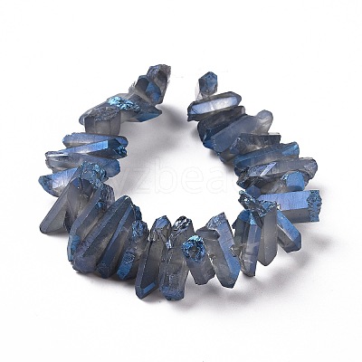 Natural Quartz Crystal Points Beads Strands G-K181-B17-1