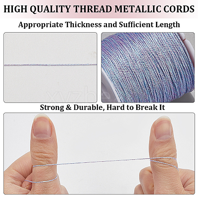 6 Rolls 6 Colors Polyester Braided Cord WCOR-CY0001-02A-1