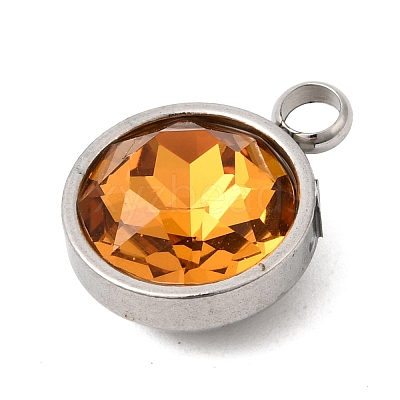 Birthstone Theme November 304 Stainless Steel Pendants STAS-G082-17P-11-1