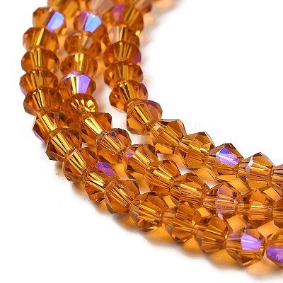 Transparent Electroplate Glass Beads Strands GLAA-F029-2mm-D28-1