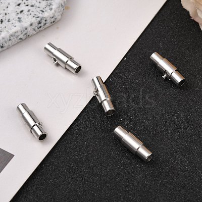 Brass Locking Tube Magnetic Clasps MC079-1
