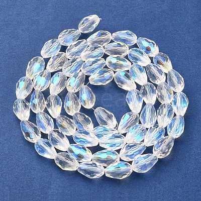 Electroplate Glass Bead Strands EGLA-E010-8x12mm-AB01-1