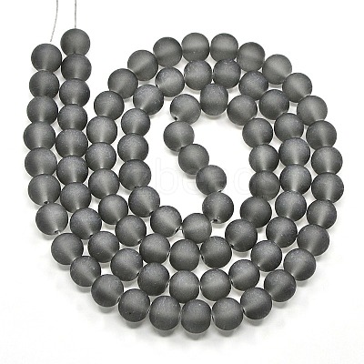 Baking Paint Transparent Glass Bead Strands GLAA-S031-12mm-12-1