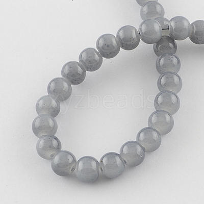 Imitation Jade Glass Beads Strands X-DGLA-S076-4mm-30-1
