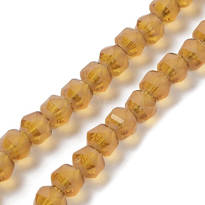Electroplate Transparent Glass Beads Strands EGLA-I018-FA01-1