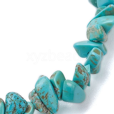 Dyed Natural Howlite Beads Kids Bracelets BJEW-JB10611-07-1