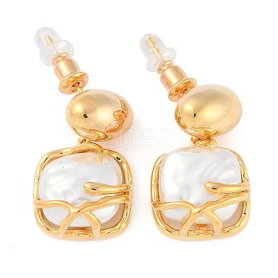 Brass Dangle Earring EJEW-L288-003G-1