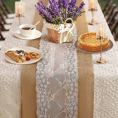 Jute Cloth & Lace Table Runners HULI-PW0002-131B-1