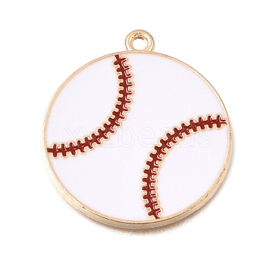 Baseball Alloy Enamel Pendants AL-CBA2166-01G-07-1