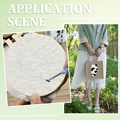 DIY Coaster Punch Needle Embroidery Starter Kits for Beginners DIY-WH20095-002B-1