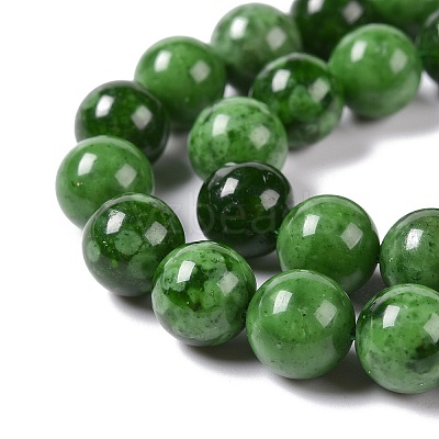 Synthetic Green Strawberry Quartz (Glass) Beads Strands G-C239-02C-1-1