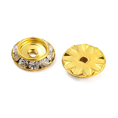 Brass Crystal Rhinestone Beads RB-F035-06C-G-1