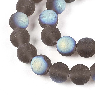 Frosted Transparent Glass Beads Strands LS-GLAA-T032-T10mm-MBB02-1