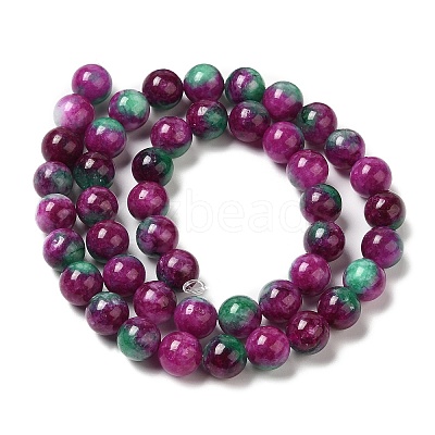 Natural Dyed White Jade Beads Strands G-M402-C03-19-1