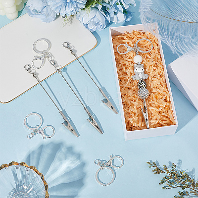 4Pcs Alloy Bracelet Tool Jewelry Helper Beadable Alligator Clips AJEW-SP0001-69A-1