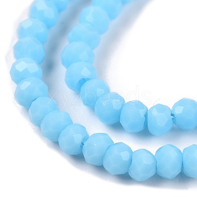 Opaque Solid Color Glass Beads Strands EGLA-T021-02E-1