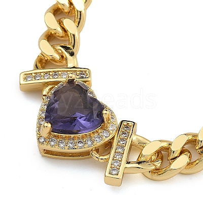 Brass Micro Pave Cubic Zirconia Bracelets BJEW-K261-03G-1