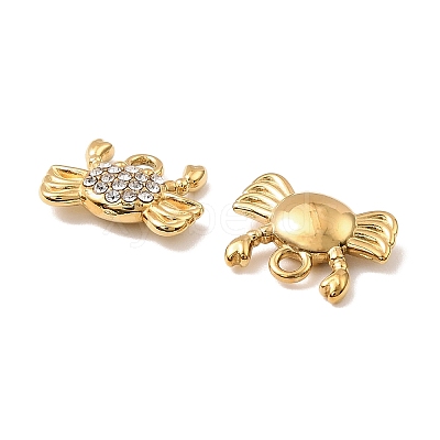304 Stainless Steel with Crystal Rhinestone Charms STAS-G358-05G-02-1