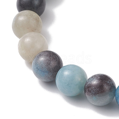 Round Natural Trolleite Beads Stretch Bracelets for Women BJEW-JB12731-1