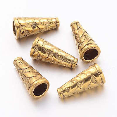 Tibetan Style Alloy Bead Cone X-TIBEB-00821-AG-NR-1