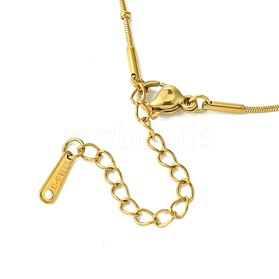 Ion Plating(IP) Initial Letter 304 Stainless Steel Pendant Necklace NJEW-R265-05G-I-1