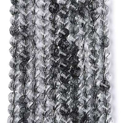 Crackle Transparent Glass Beads Strands GLAA-N068-02A-01-1