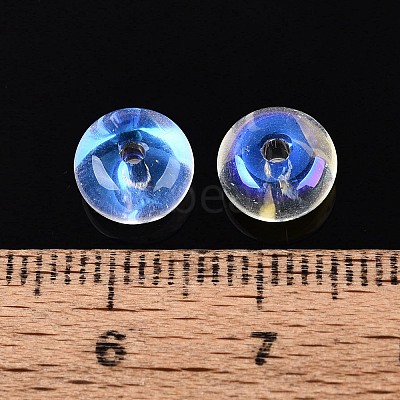Baking Paint Electroplate Transparent Glass Beads EGLA-Q141-01B-A13-1