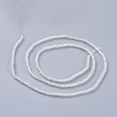 Electroplate Glass Beads Strands X-EGLA-F149-AB-01-1