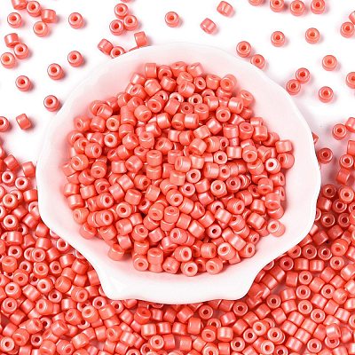 Baking Paint Pearlized Glass Seed Beads SEED-T008-03J-1