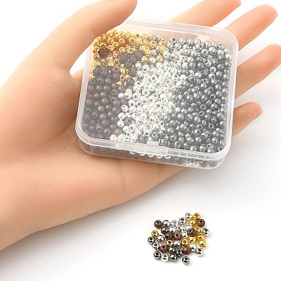 1000Pcs 5 Colors CCB Plastic Beads CCB-YW0001-10-1