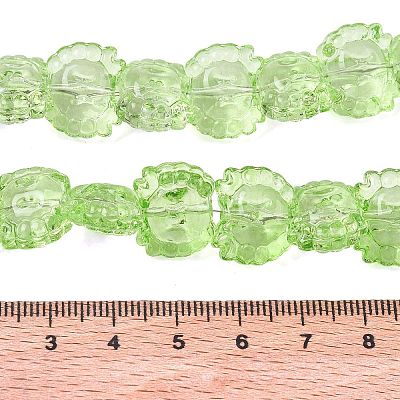 Electroplate Baking Paint Transparent Glass Beads Strands GL-CBA17FF-02H-1