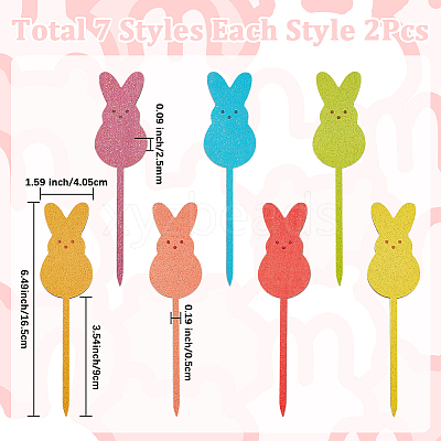14Pcs Wooden Picks for Vase Decorations AJEW-CN0006-51B-1