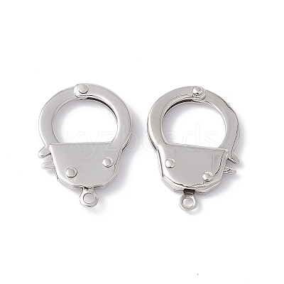Tarnish Resistant 304 Stainless Steel Handcuff Clasps STAS-D009-02-1