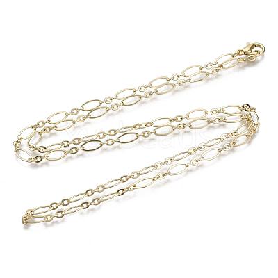 Brass Cable Chains Necklace Making MAK-S072-16B-KC-1