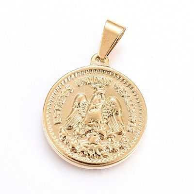 304 Stainless Steel Pendants STAS-H458-03G-1